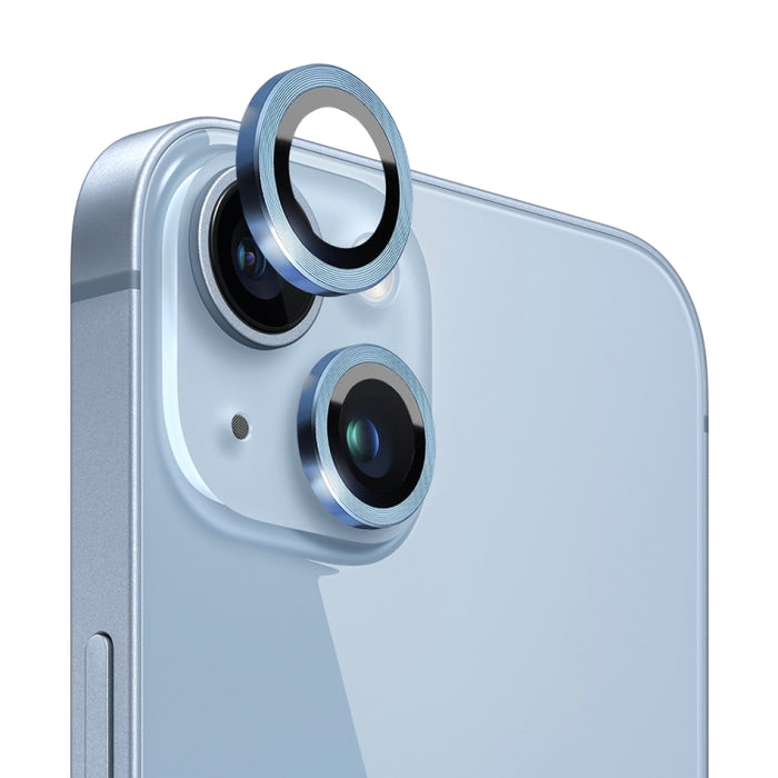 Protector de lente de cámara NORTHJO, película de anillo de Metal de vena de CD de vidrio templado, For iPhone 14 / 14 Plus