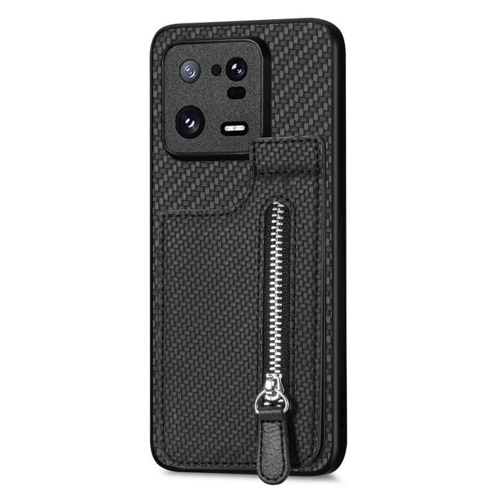 Estuche para teléfono con cremallera vertical de fibra de carbono, For Redmi 15C 5G / 4G Glodal 171mm, For Xiaomi 15T, For Redmi K80 Pro / Poco F7 Ultra, For Redmi K80 / Poco F7 Pro, For Redmi Turbo 4, For Xiaomi Poco X7 Pro, For Redmi Note 12 5G      ...