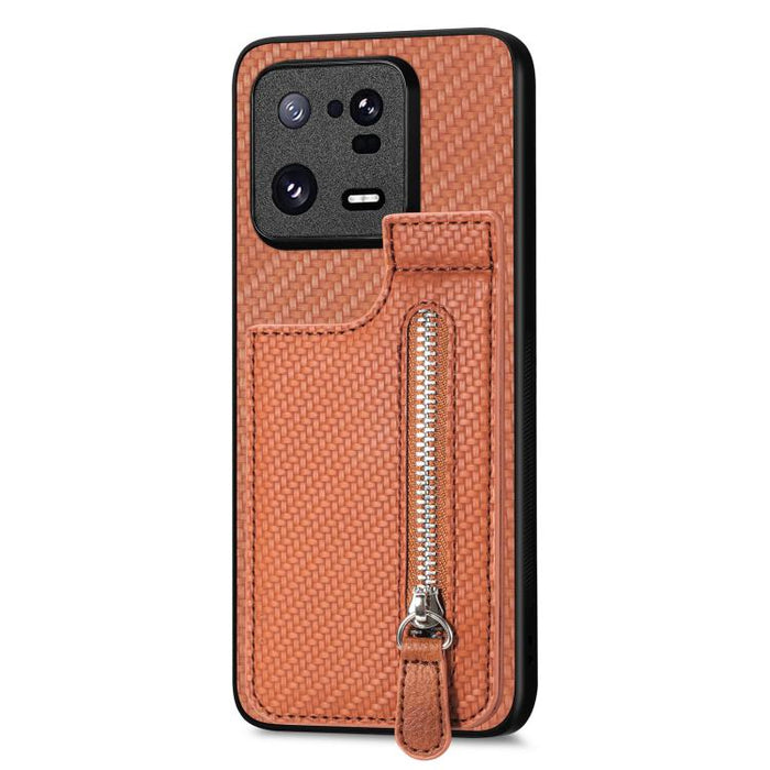 Estuche para teléfono con cremallera vertical de fibra de carbono, For Redmi 15C 5G / 4G Glodal 171mm, For Xiaomi 15T, For Redmi K80 Pro / Poco F7 Ultra, For Redmi K80 / Poco F7 Pro, For Redmi Turbo 4, For Xiaomi Poco X7 Pro, For Redmi Note 12 5G      ...