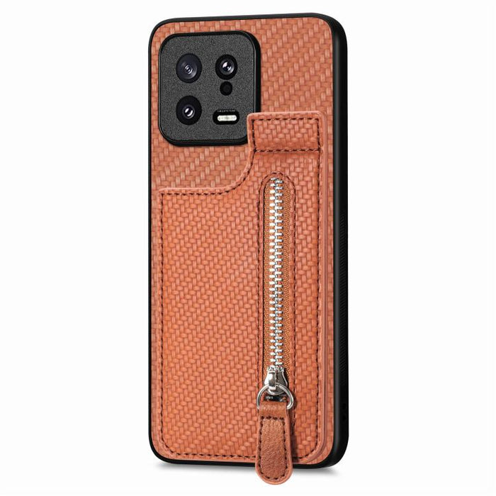 Estuche para teléfono con cremallera vertical de fibra de carbono, For Redmi 15C 5G / 4G Glodal 171mm, For Xiaomi 15T, For Redmi K80 Pro / Poco F7 Ultra, For Redmi K80 / Poco F7 Pro, For Redmi Turbo 4, For Xiaomi Poco X7 Pro, For Redmi Note 12 5G      ...