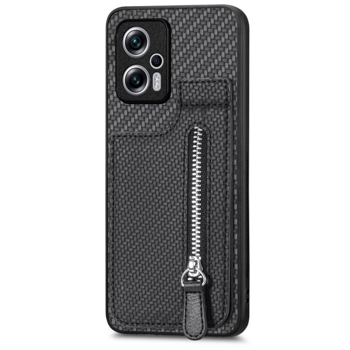 Estuche para teléfono con cremallera vertical de fibra de carbono, For Redmi 15C 5G / 4G Glodal 171mm, For Xiaomi 15T, For Redmi K80 Pro / Poco F7 Ultra, For Redmi K80 / Poco F7 Pro, For Redmi Turbo 4, For Xiaomi Poco X7 Pro, For Redmi Note 12 5G      ...