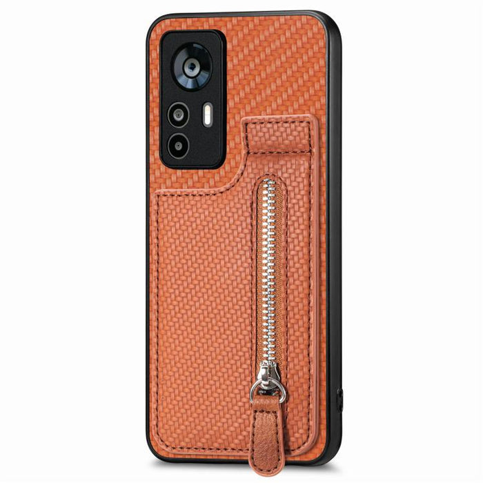 Estuche para teléfono con cremallera vertical de fibra de carbono, For Redmi 15C 5G / 4G Glodal 171mm, For Xiaomi 15T, For Redmi K80 Pro / Poco F7 Ultra, For Redmi K80 / Poco F7 Pro, For Redmi Turbo 4, For Xiaomi Poco X7 Pro, For Redmi Note 12 5G      ...