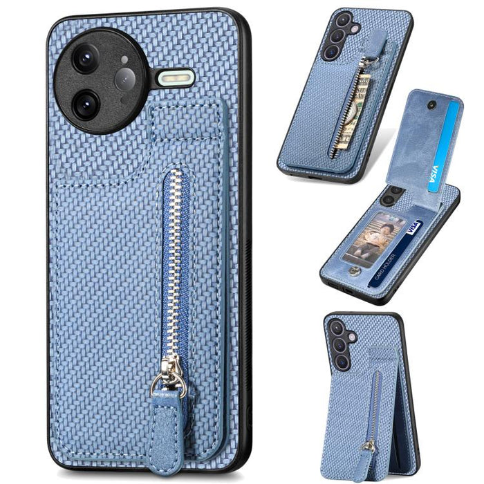 Estuche para teléfono con cremallera vertical de fibra de carbono, For Redmi 15C 5G / 4G Glodal 171mm, For Xiaomi 15T, For Redmi K80 Pro / Poco F7 Ultra, For Redmi K80 / Poco F7 Pro, For Redmi Turbo 4, For Xiaomi Poco X7 Pro, For Redmi Note 12 5G      ...