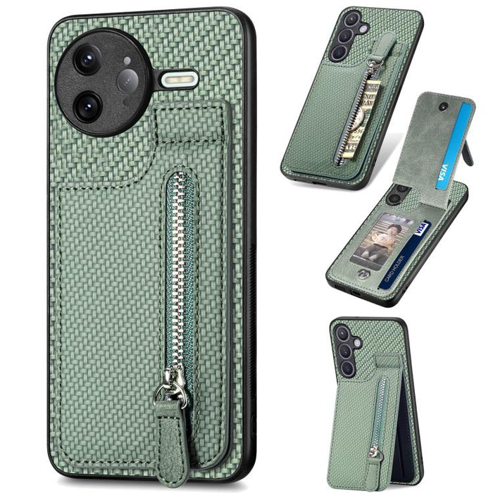 Estuche para teléfono con cremallera vertical de fibra de carbono, For Redmi 15C 5G / 4G Glodal 171mm, For Xiaomi 15T, For Redmi K80 Pro / Poco F7 Ultra, For Redmi K80 / Poco F7 Pro, For Redmi Turbo 4, For Xiaomi Poco X7 Pro, For Redmi Note 12 5G      ...