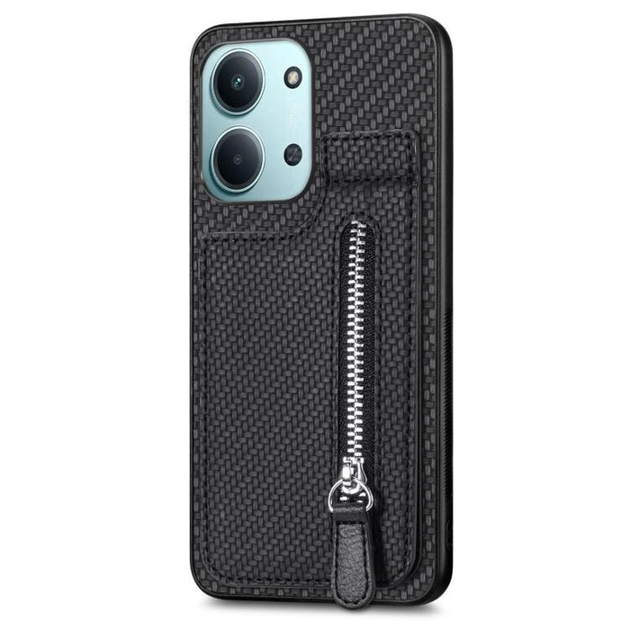 Estuche para teléfono con cremallera vertical de fibra de carbono, For Redmi 15C 5G / 4G Glodal 171mm, For Xiaomi 15T, For Redmi K80 Pro / Poco F7 Ultra, For Redmi K80 / Poco F7 Pro, For Redmi Turbo 4, For Xiaomi Poco X7 Pro, For Redmi Note 12 5G      ...