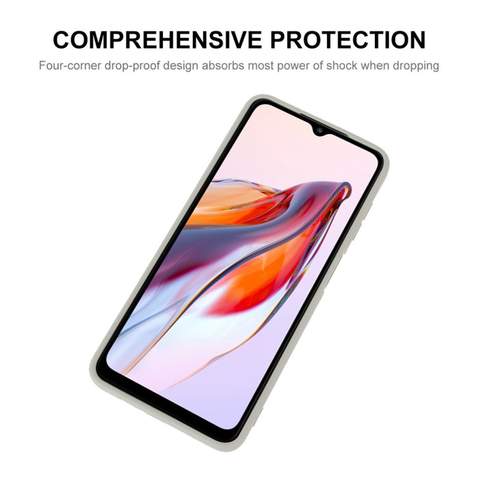 Funda para teléfono de silicona líquida ENKAY con película templada, For Xiaomi Poco C55 / Redmi 12C