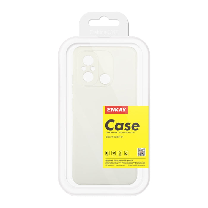 Funda para teléfono de silicona líquida ENKAY con película templada, For Xiaomi Poco C55 / Redmi 12C
