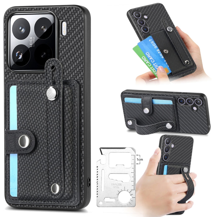 Muñequera Kickstand Wallet Back Phone Case con cuchillo de herramienta, For Redmi 15C 5G / 4G Global 171mm, For Xiaomi 15T, For Redmi K80 Pro / Poco F7 Ultra, For Redmi K80 / Poco F7 Pro, For Redmi Turbo 4, For Xiaomi Poco X7 Pro, For Xiaomi 15 Pro    ...