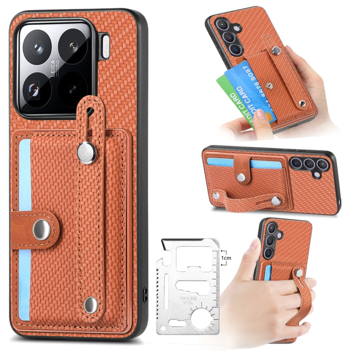 Muñequera Kickstand Wallet Back Phone Case con cuchillo de herramienta, For Redmi 15C 5G / 4G Global 171mm, For Xiaomi 15T, For Redmi K80 Pro / Poco F7 Ultra, For Redmi K80 / Poco F7 Pro, For Redmi Turbo 4, For Xiaomi Poco X7 Pro, For Xiaomi 15 Pro    ...
