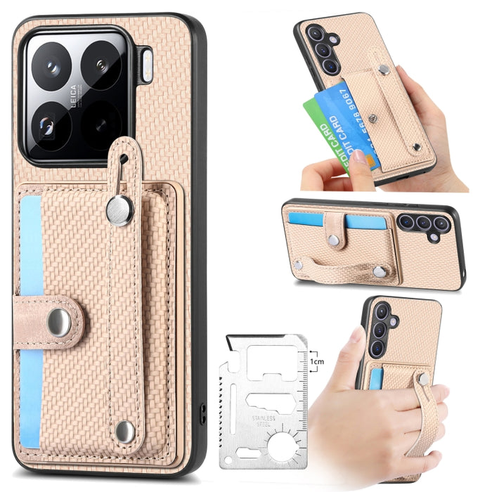 Muñequera Kickstand Wallet Back Phone Case con cuchillo de herramienta, For Redmi 15C 5G / 4G Global 171mm, For Xiaomi 15T, For Redmi K80 Pro / Poco F7 Ultra, For Redmi K80 / Poco F7 Pro, For Redmi Turbo 4, For Xiaomi Poco X7 Pro, For Xiaomi 15 Pro    ...