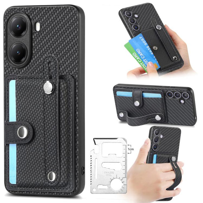 Muñequera Kickstand Wallet Back Phone Case con cuchillo de herramienta, For Redmi 15C 5G / 4G Global 171mm, For Xiaomi 15T, For Redmi K80 Pro / Poco F7 Ultra, For Redmi K80 / Poco F7 Pro, For Redmi Turbo 4, For Xiaomi Poco X7 Pro, For Xiaomi 15 Pro    ...