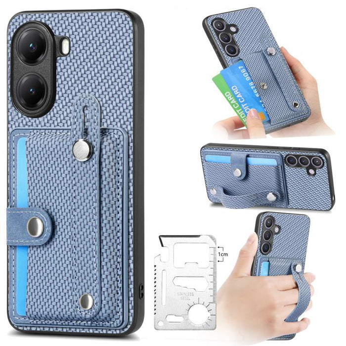 Muñequera Kickstand Wallet Back Phone Case con cuchillo de herramienta, For Redmi 15C 5G / 4G Global 171mm, For Xiaomi 15T, For Redmi K80 Pro / Poco F7 Ultra, For Redmi K80 / Poco F7 Pro, For Redmi Turbo 4, For Xiaomi Poco X7 Pro, For Xiaomi 15 Pro    ...
