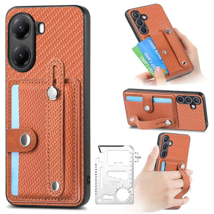 Muñequera Kickstand Wallet Back Phone Case con cuchillo de herramienta, For Redmi 15C 5G / 4G Global 171mm, For Xiaomi 15T, For Redmi K80 Pro / Poco F7 Ultra, For Redmi K80 / Poco F7 Pro, For Redmi Turbo 4, For Xiaomi Poco X7 Pro, For Xiaomi 15 Pro    ...