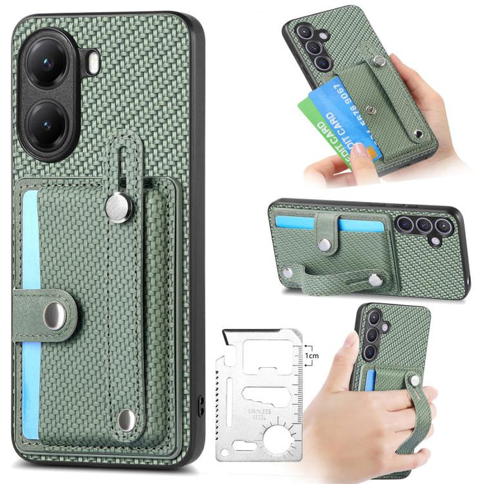 Muñequera Kickstand Wallet Back Phone Case con cuchillo de herramienta, For Redmi 15C 5G / 4G Global 171mm, For Xiaomi 15T, For Redmi K80 Pro / Poco F7 Ultra, For Redmi K80 / Poco F7 Pro, For Redmi Turbo 4, For Xiaomi Poco X7 Pro, For Xiaomi 15 Pro    ...