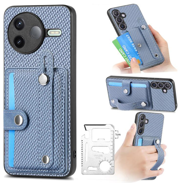 Muñequera Kickstand Wallet Back Phone Case con cuchillo de herramienta, For Redmi 15C 5G / 4G Global 171mm, For Xiaomi 15T, For Redmi K80 Pro / Poco F7 Ultra, For Redmi K80 / Poco F7 Pro, For Redmi Turbo 4, For Xiaomi Poco X7 Pro, For Xiaomi 15 Pro    ...