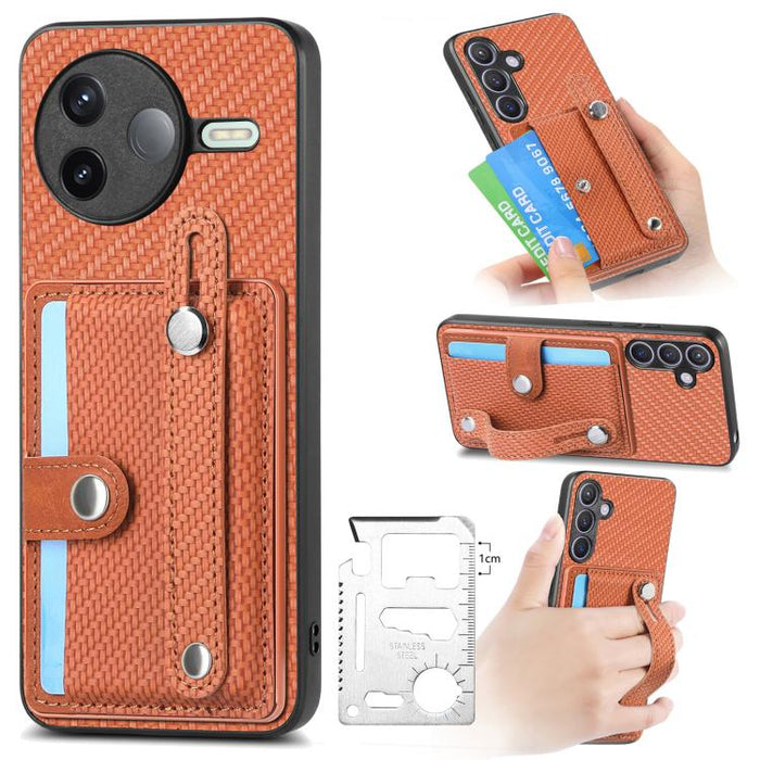 Muñequera Kickstand Wallet Back Phone Case con cuchillo de herramienta, For Redmi 15C 5G / 4G Global 171mm, For Xiaomi 15T, For Redmi K80 Pro / Poco F7 Ultra, For Redmi K80 / Poco F7 Pro, For Redmi Turbo 4, For Xiaomi Poco X7 Pro, For Xiaomi 15 Pro    ...