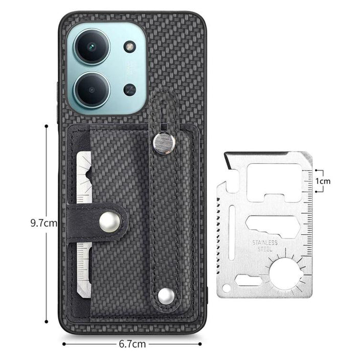 Muñequera Kickstand Wallet Back Phone Case con cuchillo de herramienta, For Redmi 15C 5G / 4G Global 171mm, For Xiaomi 15T, For Redmi K80 Pro / Poco F7 Ultra, For Redmi K80 / Poco F7 Pro, For Redmi Turbo 4, For Xiaomi Poco X7 Pro, For Xiaomi 15 Pro    ...