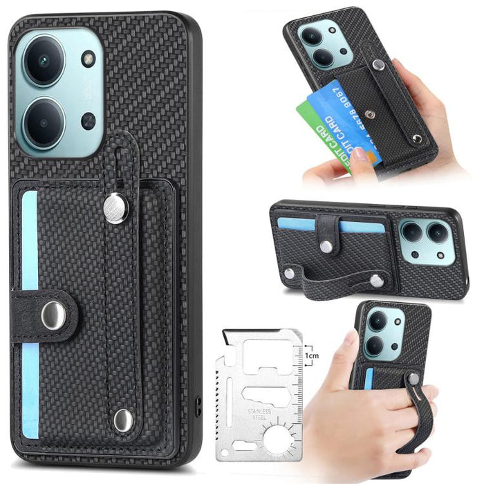 Muñequera Kickstand Wallet Back Phone Case con cuchillo de herramienta, For Redmi 15C 5G / 4G Global 171mm, For Xiaomi 15T, For Redmi K80 Pro / Poco F7 Ultra, For Redmi K80 / Poco F7 Pro, For Redmi Turbo 4, For Xiaomi Poco X7 Pro, For Xiaomi 15 Pro    ...