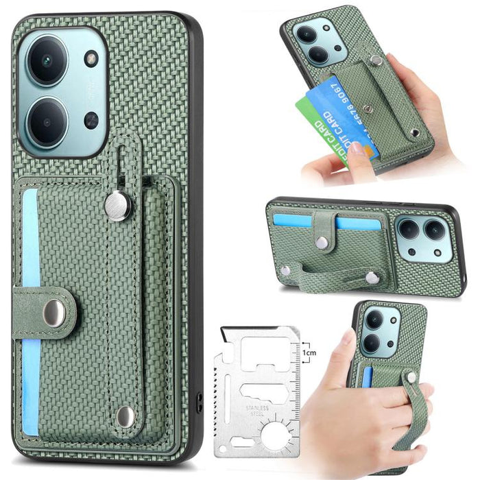 Muñequera Kickstand Wallet Back Phone Case con cuchillo de herramienta, For Redmi 15C 5G / 4G Global 171mm, For Xiaomi 15T, For Redmi K80 Pro / Poco F7 Ultra, For Redmi K80 / Poco F7 Pro, For Redmi Turbo 4, For Xiaomi Poco X7 Pro, For Xiaomi 15 Pro    ...