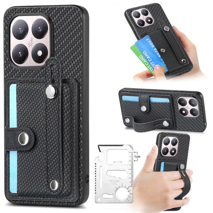 Muñequera Kickstand Wallet Back Phone Case con cuchillo de herramienta, For Redmi 15C 5G / 4G Global 171mm, For Xiaomi 15T, For Redmi K80 Pro / Poco F7 Ultra, For Redmi K80 / Poco F7 Pro, For Redmi Turbo 4, For Xiaomi Poco X7 Pro, For Xiaomi 15 Pro    ...