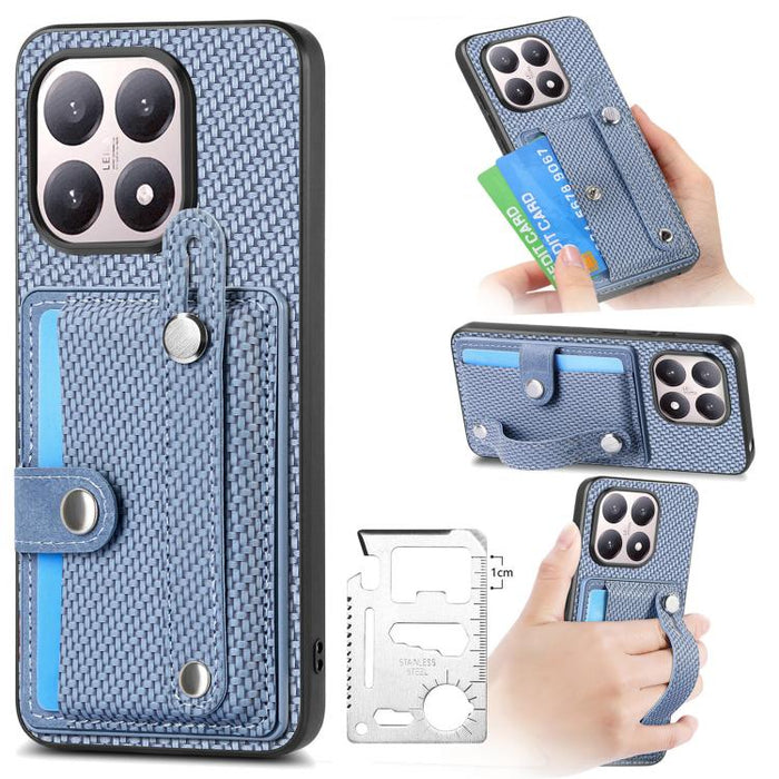 Muñequera Kickstand Wallet Back Phone Case con cuchillo de herramienta, For Redmi 15C 5G / 4G Global 171mm, For Xiaomi 15T, For Redmi K80 Pro / Poco F7 Ultra, For Redmi K80 / Poco F7 Pro, For Redmi Turbo 4, For Xiaomi Poco X7 Pro, For Xiaomi 15 Pro    ...