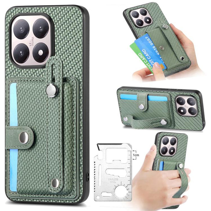 Muñequera Kickstand Wallet Back Phone Case con cuchillo de herramienta, For Redmi 15C 5G / 4G Global 171mm, For Xiaomi 15T, For Redmi K80 Pro / Poco F7 Ultra, For Redmi K80 / Poco F7 Pro, For Redmi Turbo 4, For Xiaomi Poco X7 Pro, For Xiaomi 15 Pro    ...