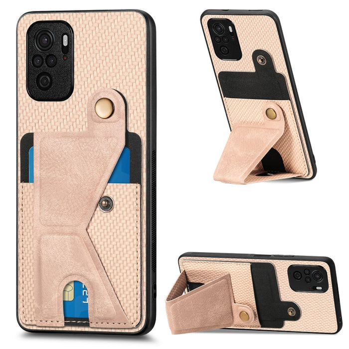 Caja del teléfono del sostenedor en forma de K de la tarjeta del tirón de la cartera de la fibra de carbono, For Xiaomi 15T, For Redmi 15C 5G / 4G Global 171mm, For Redmi K80 Pro / Poco F7 Ultra, For Redmi K80 / Poco F7 Pro, For Redmi Turbo 4          ...