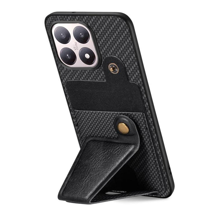 Caja del teléfono del sostenedor en forma de K de la tarjeta del tirón de la cartera de la fibra de carbono, For Xiaomi 15T, For Redmi 15C 5G / 4G Global 171mm, For Redmi K80 Pro / Poco F7 Ultra, For Redmi K80 / Poco F7 Pro, For Redmi Turbo 4          ...
