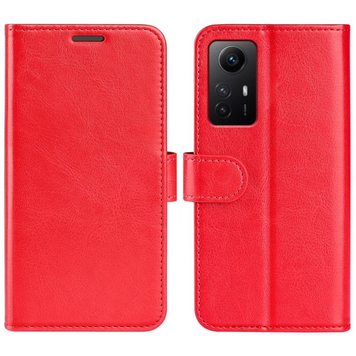 Estuche para teléfono de cuero con tapa horizontal con textura R64, For Redmi Note 12S
