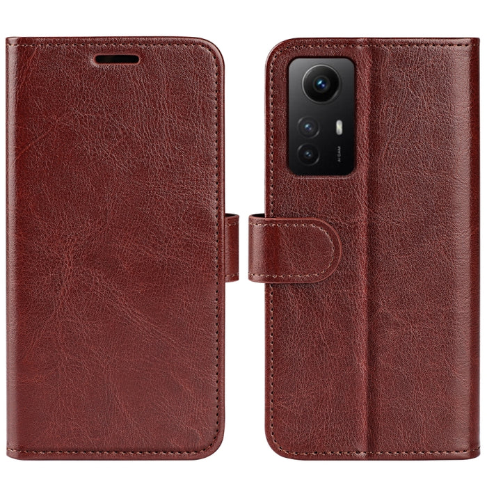 Estuche para teléfono de cuero con tapa horizontal con textura R64, For Redmi Note 12S