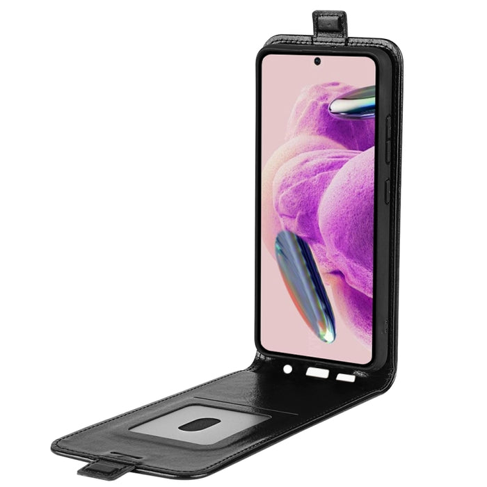 Estuche de cuero para teléfono con tapa vertical individual con textura R64, For Redmi Note 12S