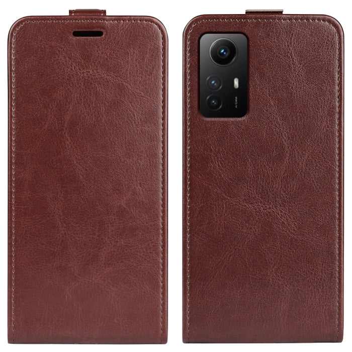 Estuche de cuero para teléfono con tapa vertical individual con textura R64, For Redmi Note 12S