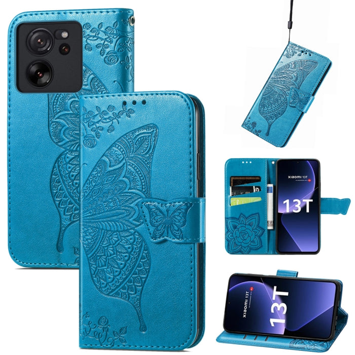 Funda para teléfono de cuero con relieve de flor de amor y mariposa, For Xiaomi Redmi Note 14 5G, For Xiaomi Redmi Note 14 Pro+ 5G, For Xiaomi Redmi Note 14 Pro 5G, For Xiaomi Redmi 13 4G, For Xiaomi Redmi Turbo 3 5G, For Xiaomi Redmi Note 12R         ...
