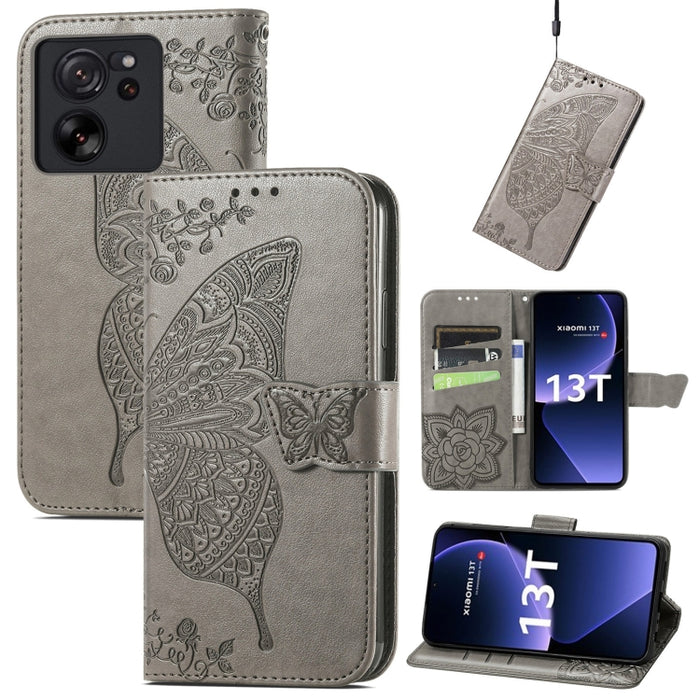 Funda para teléfono de cuero con relieve de flor de amor y mariposa, For Xiaomi Redmi Note 14 5G, For Xiaomi Redmi Note 14 Pro+ 5G, For Xiaomi Redmi Note 14 Pro 5G, For Xiaomi Redmi 13 4G, For Xiaomi Redmi Turbo 3 5G, For Xiaomi Redmi Note 12R         ...