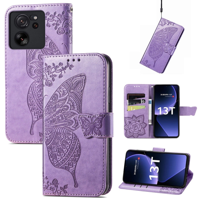Funda para teléfono de cuero con relieve de flor de amor y mariposa, For Xiaomi Redmi Note 14 5G, For Xiaomi Redmi Note 14 Pro+ 5G, For Xiaomi Redmi Note 14 Pro 5G, For Xiaomi Redmi 13 4G, For Xiaomi Redmi Turbo 3 5G, For Xiaomi Redmi Note 12R         ...