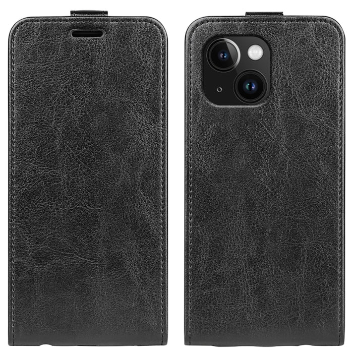 Estuche de cuero para teléfono con tapa vertical individual con textura R64