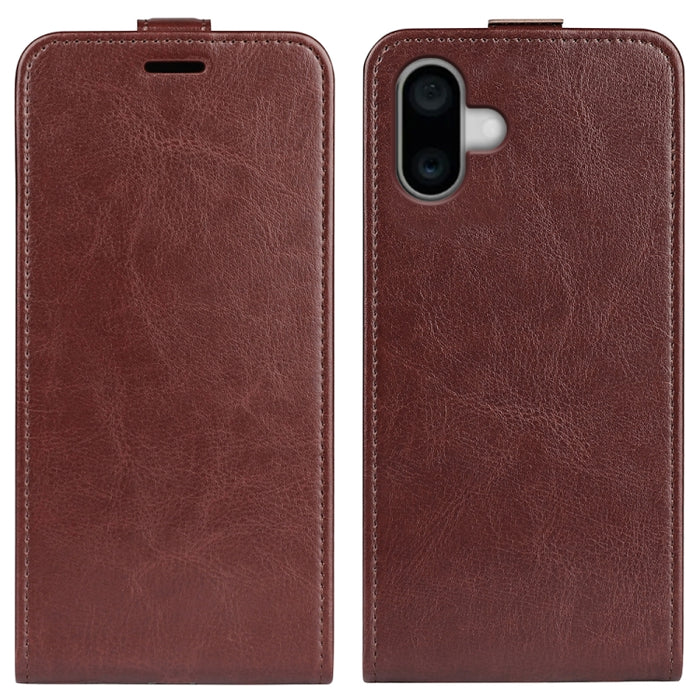Estuche de cuero para teléfono con tapa vertical individual con textura R64