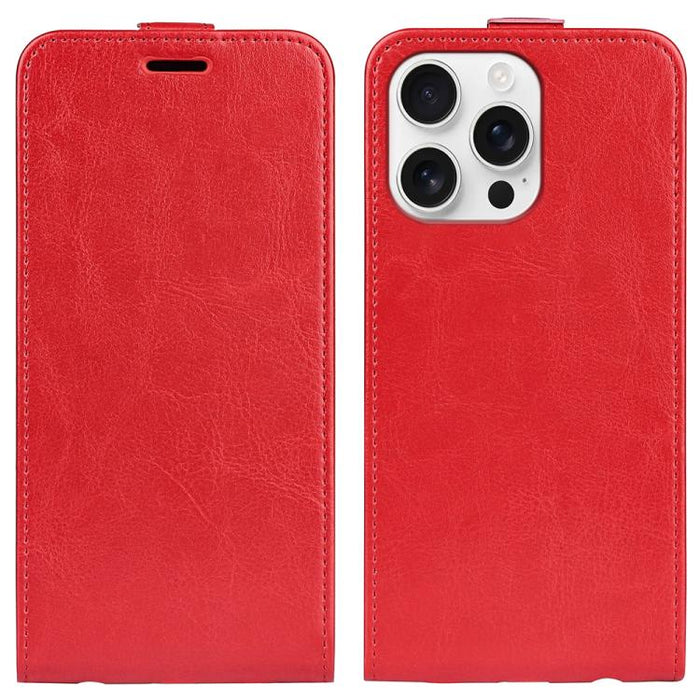 Estuche de cuero para teléfono con tapa vertical individual con textura R64