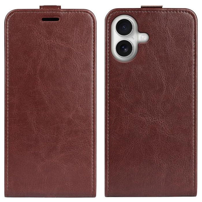 Estuche de cuero para teléfono con tapa vertical individual con textura R64