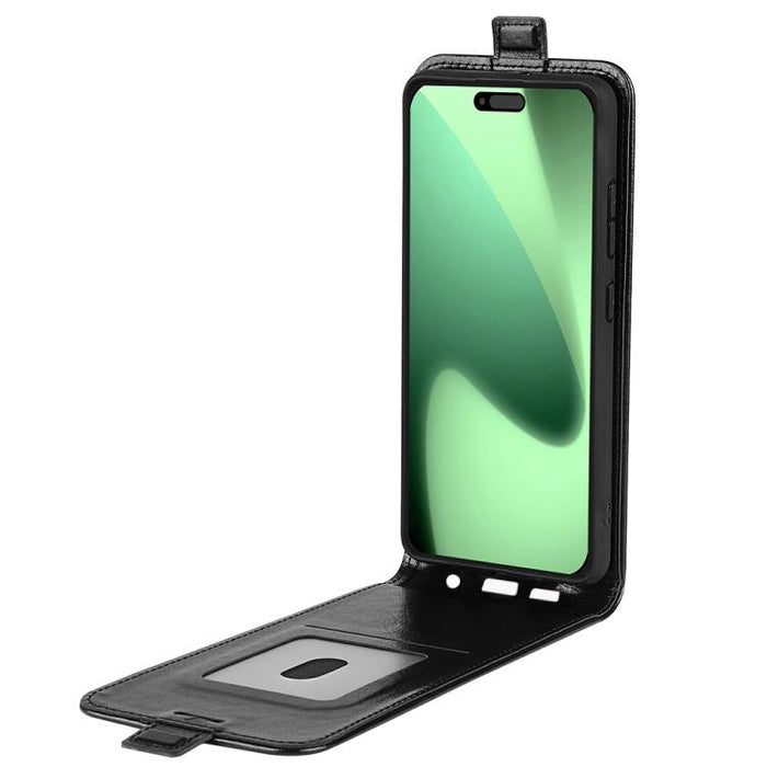 Estuche de cuero para teléfono con tapa vertical individual con textura R64