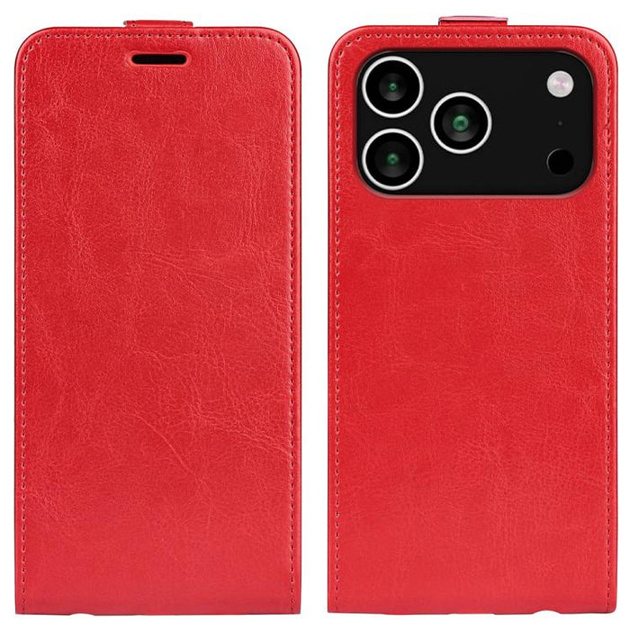 Estuche de cuero para teléfono con tapa vertical individual con textura R64