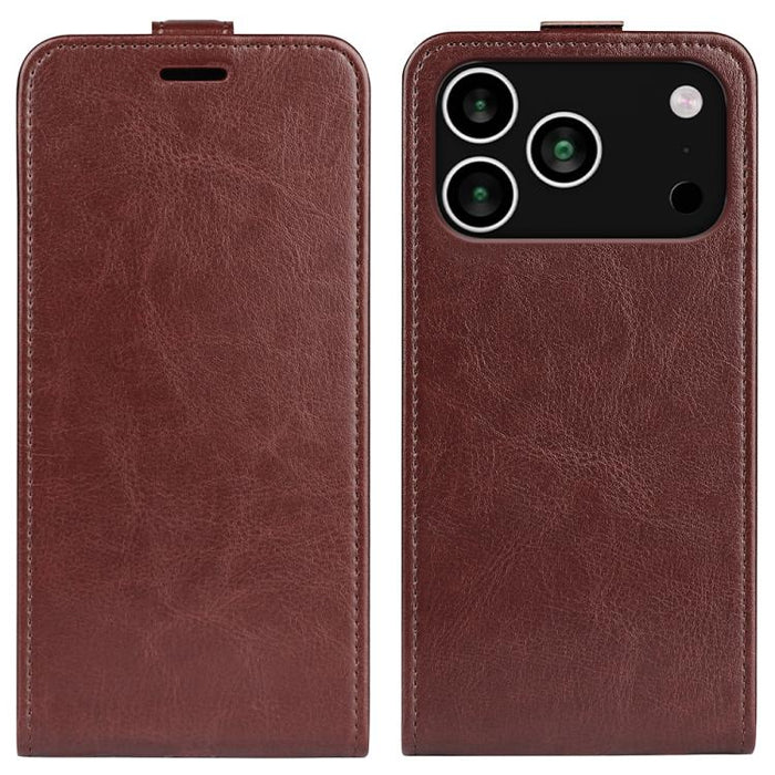 Estuche de cuero para teléfono con tapa vertical individual con textura R64