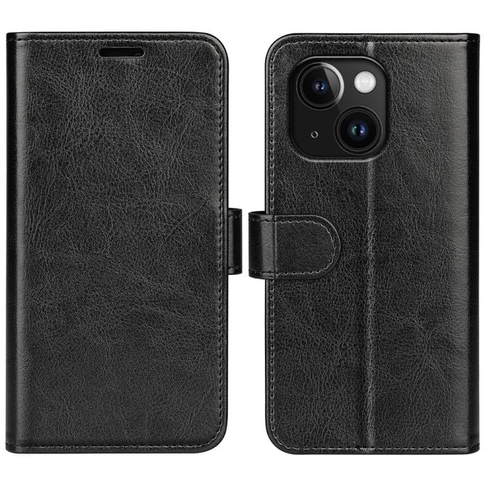 Estuche para teléfono de cuero con tapa horizontal con textura R64