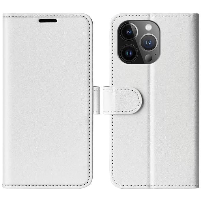 Estuche para teléfono de cuero con tapa horizontal con textura R64