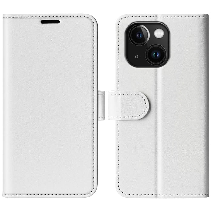 Estuche para teléfono de cuero con tapa horizontal con textura R64