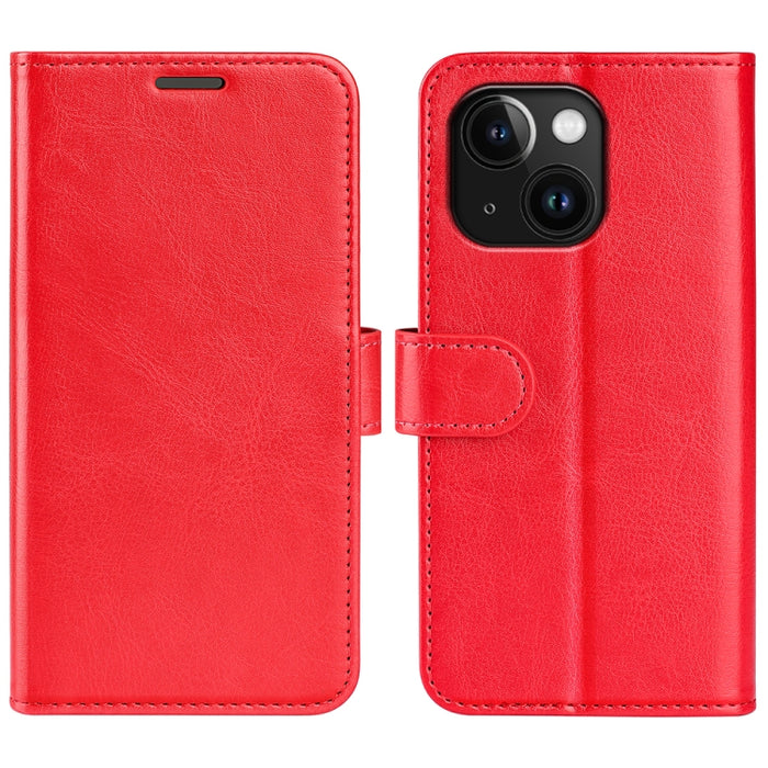 Estuche para teléfono de cuero con tapa horizontal con textura R64