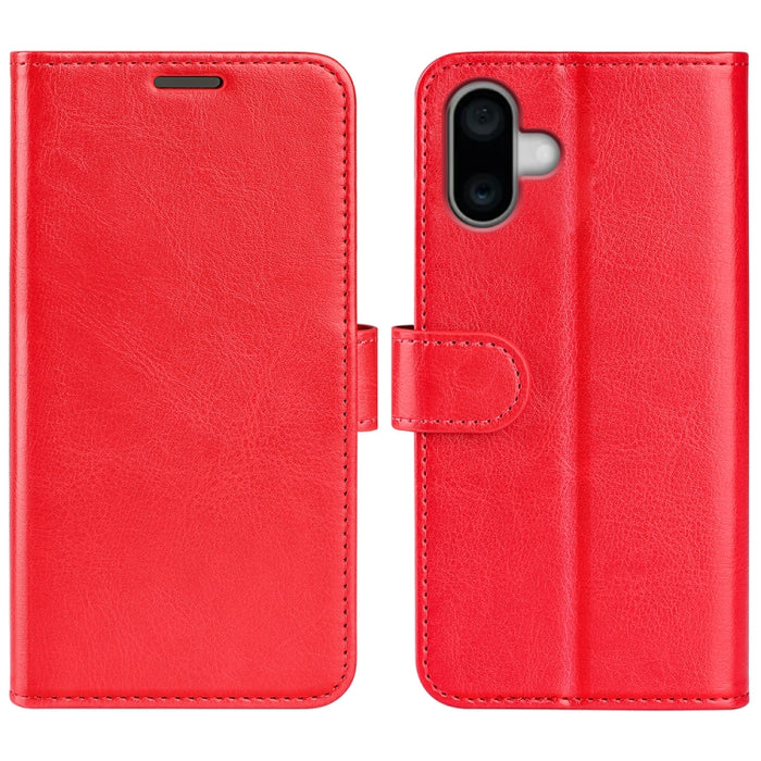 Estuche para teléfono de cuero con tapa horizontal con textura R64