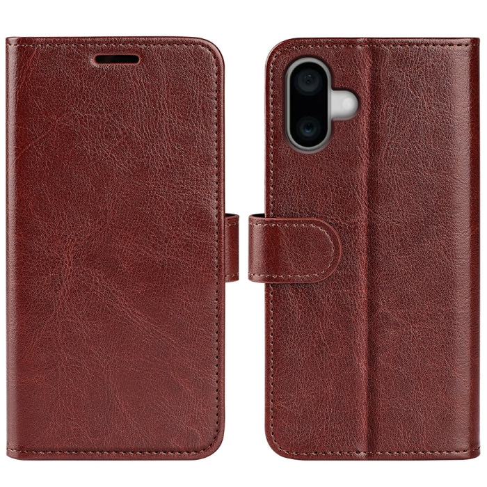 Estuche para teléfono de cuero con tapa horizontal con textura R64
