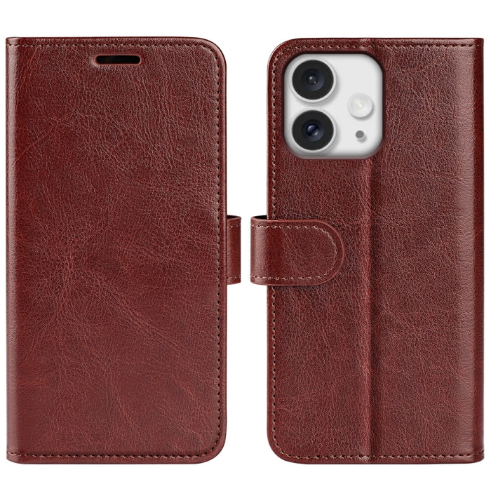 Estuche para teléfono de cuero con tapa horizontal con textura R64