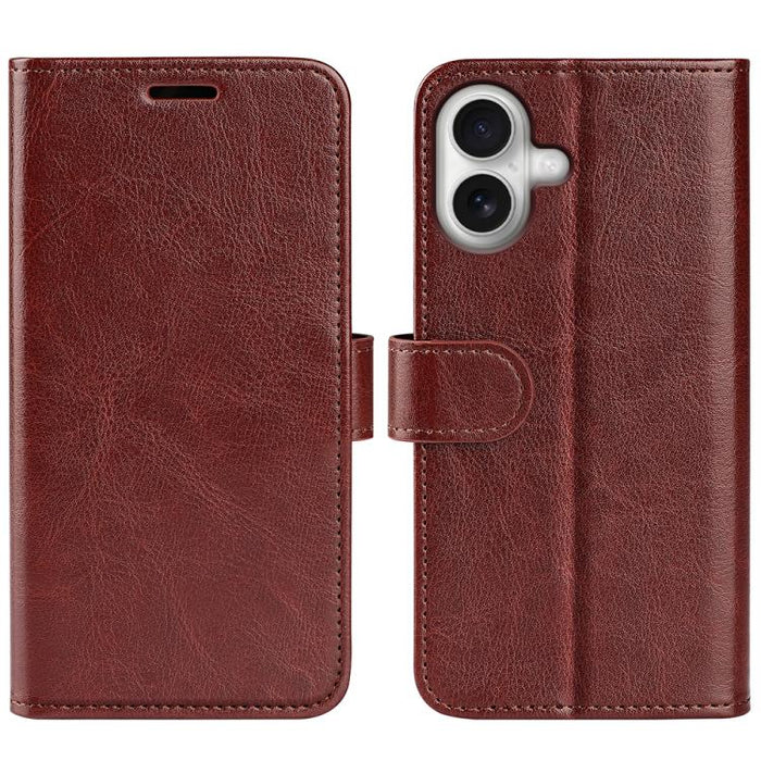 Estuche para teléfono de cuero con tapa horizontal con textura R64